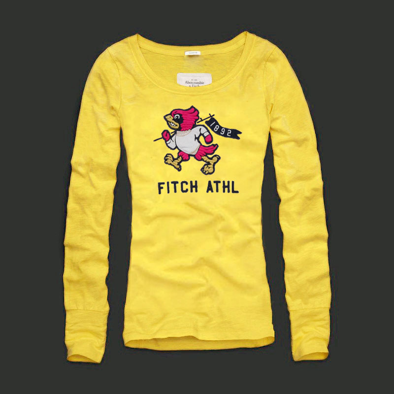 Abercrombie Fitch Mujeres De Cuello Redondo Largo Remera AF8146